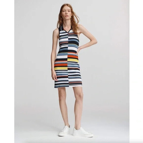rag & bone Dresses & Skirts - RAG & BONE Mason Striped Sleeveless Mini Dress In Navy Size Large